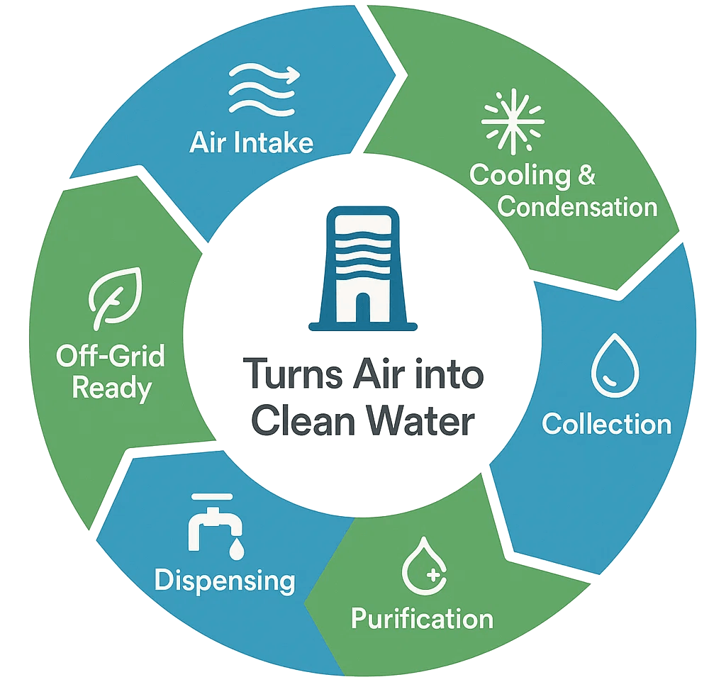 Diagram of how AquaTower works